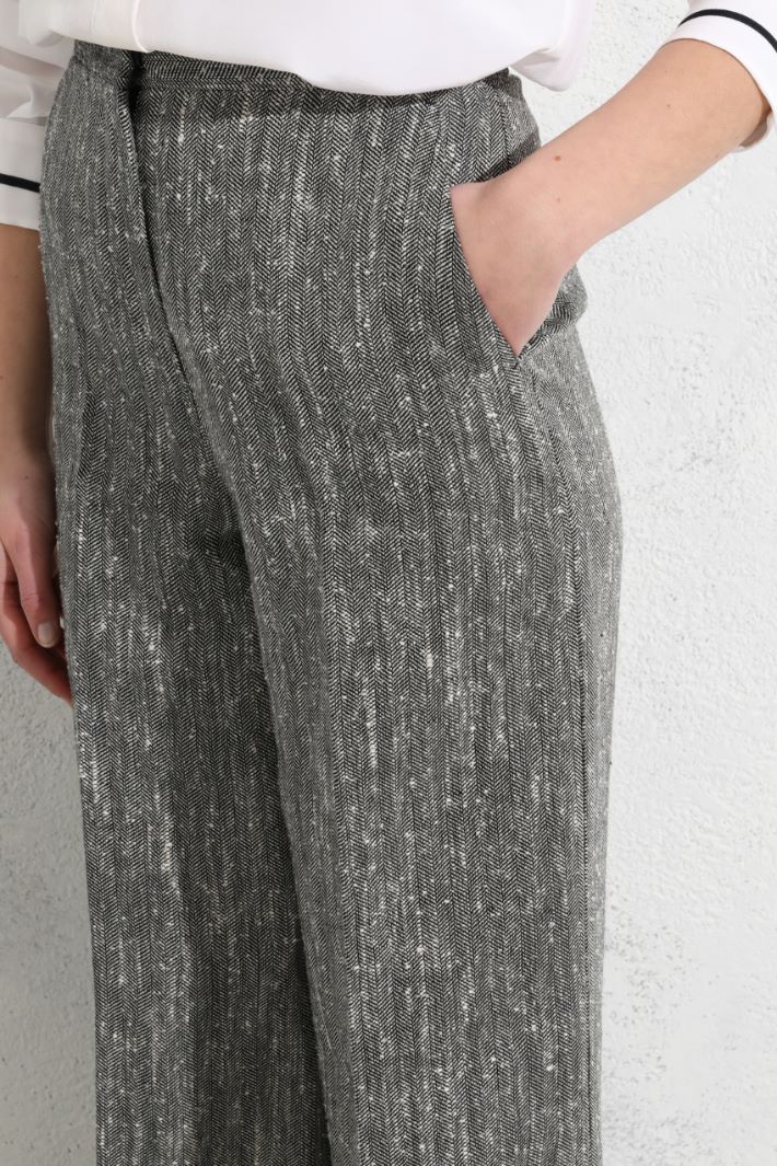 Pantaloni a palazzo in tweed Fashion Market