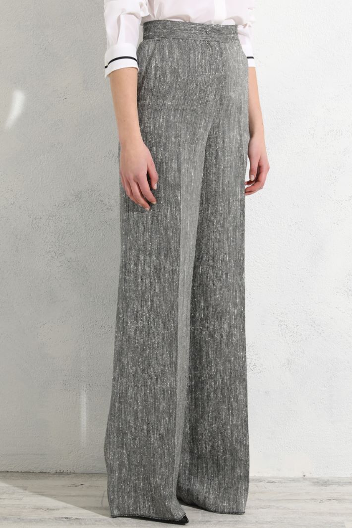 Pantaloni a palazzo in tweed Fashion Market