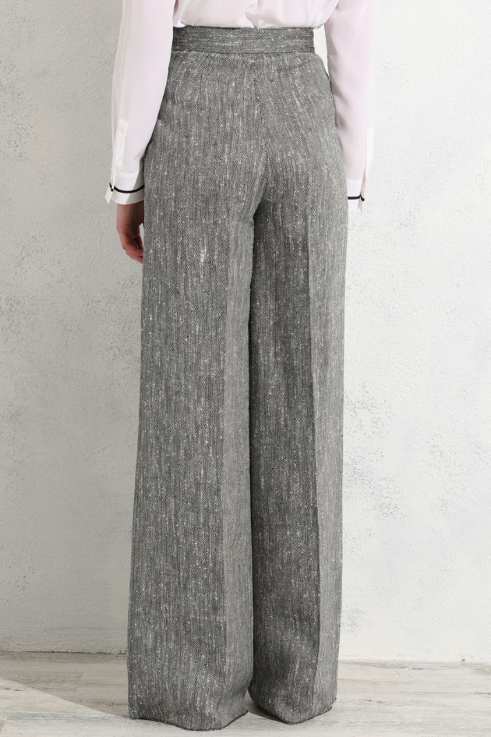 Pantaloni a palazzo in tweed Fashion Market