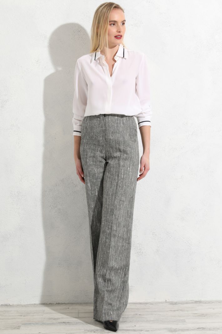 Pantaloni a palazzo in tweed Fashion Market