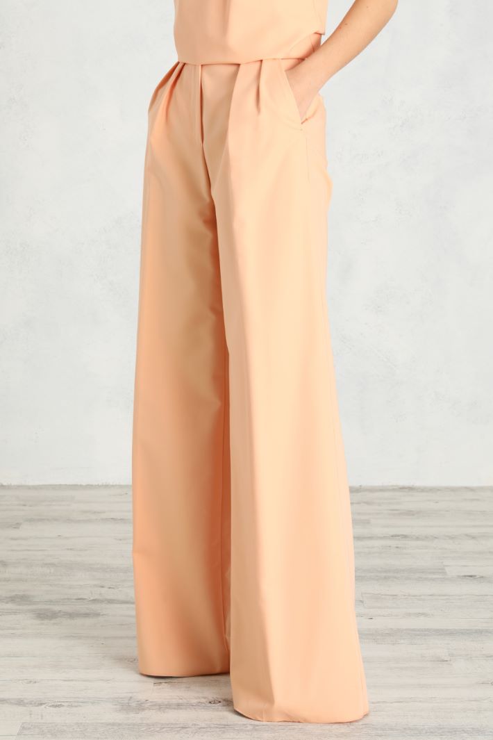 Pantaloni ampi in gabardine Fashion Market