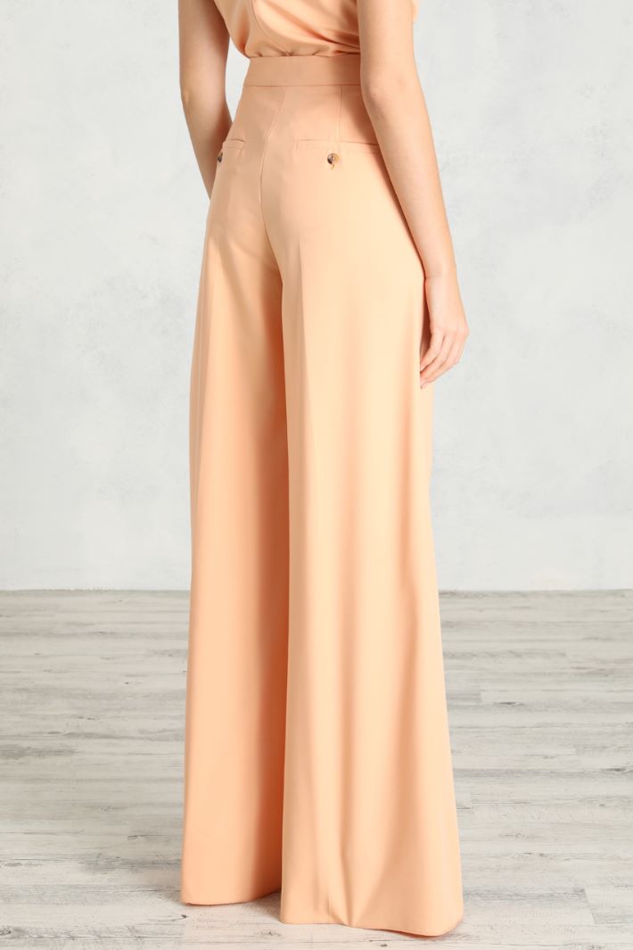 Pantaloni ampi in gabardine Fashion Market