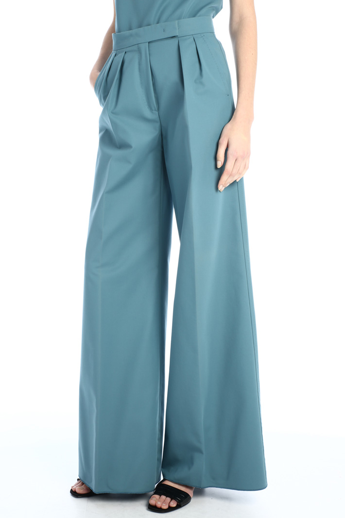 Pantaloni ampi in gabardine Fashion Market