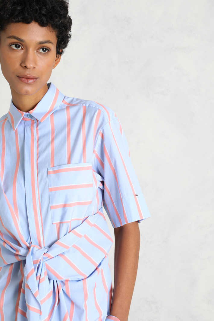 Camicia in popeline con fiocco Fashion Market Camicia in popeline con fiocco Fashion Market