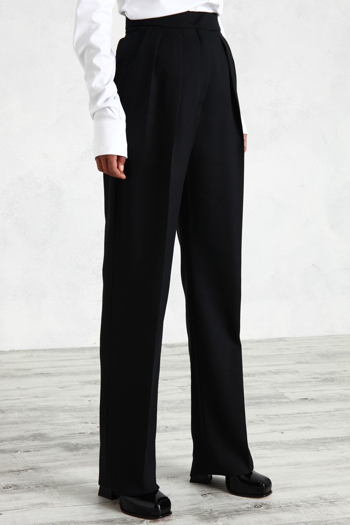 Pantalone morbido con pieghe Fashion Market