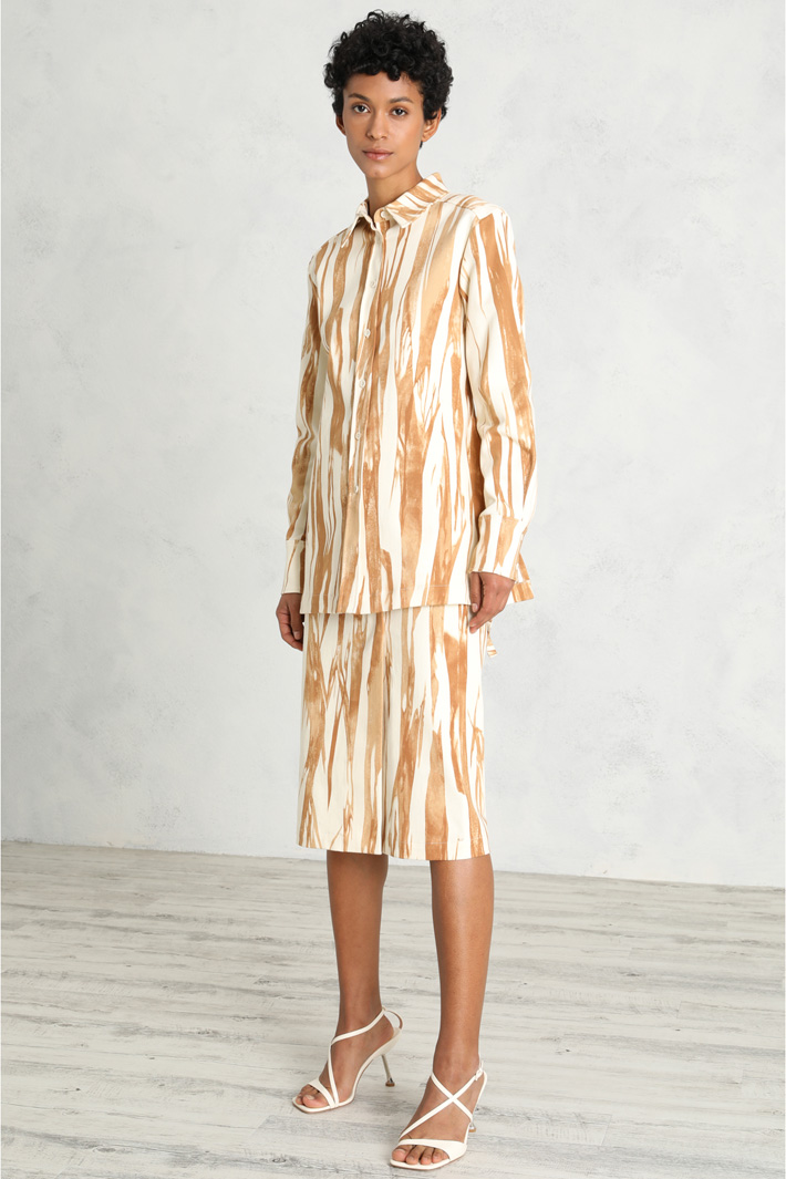 Camicia in drill stampato Fashion Market