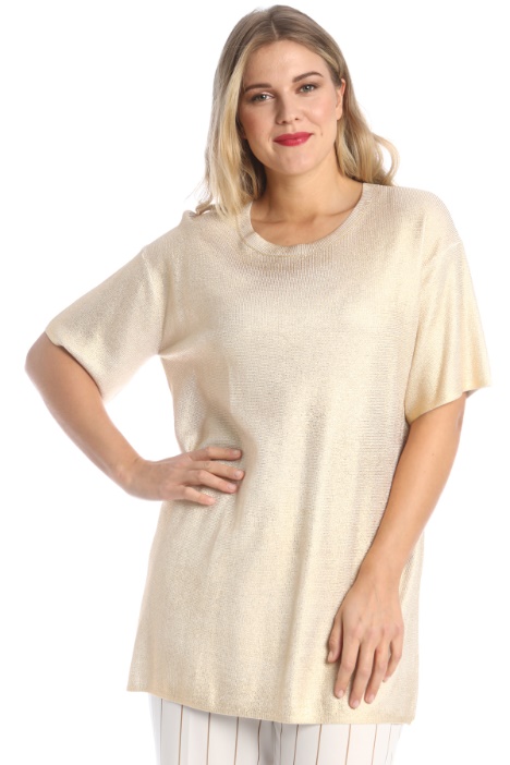 Maglia over in viscosa lamé Fashion Market