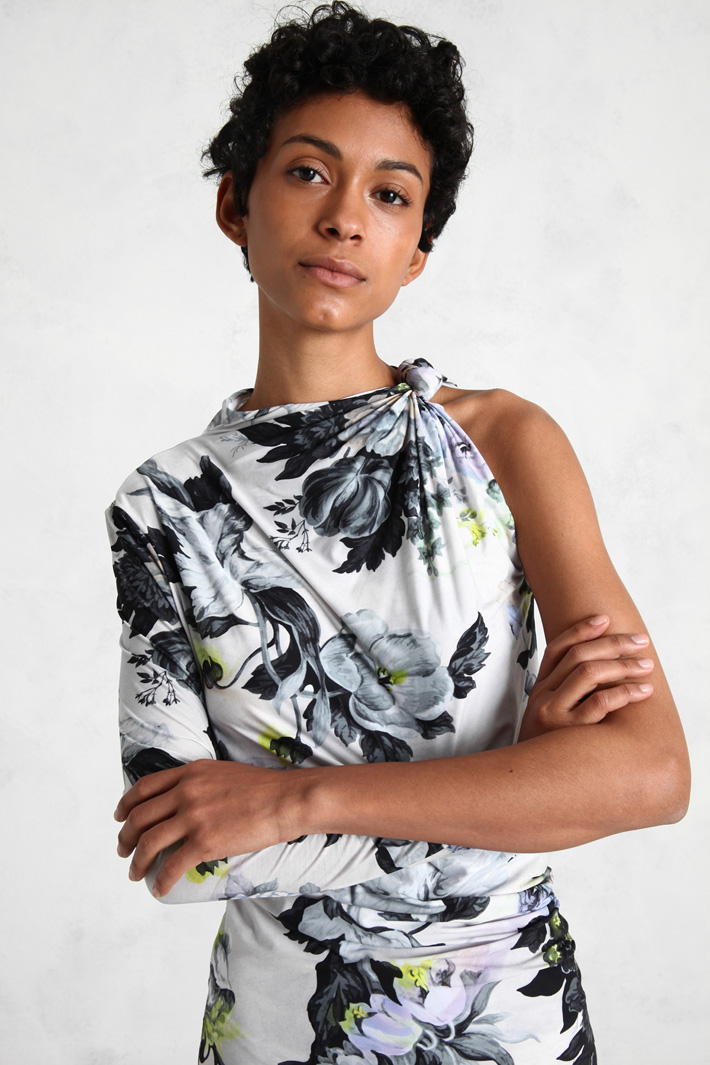 Abito monospalla con torchon Fashion Market