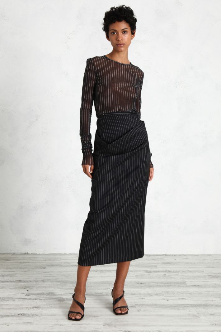 Top in tulle leggero stampato Fashion Market