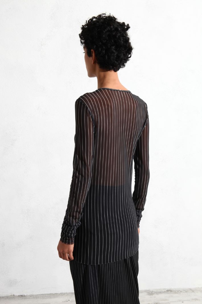 Top in tulle leggero stampato Fashion Market