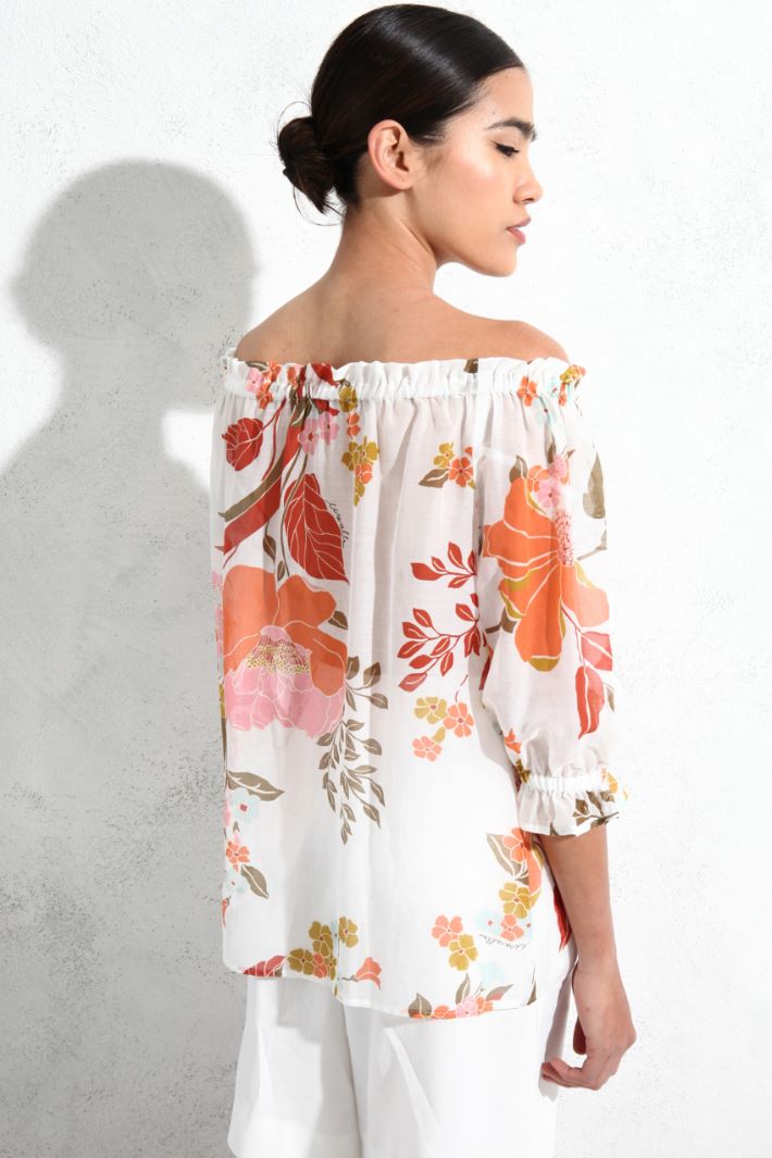 Blusa off shoulder in mussola Fashion Market