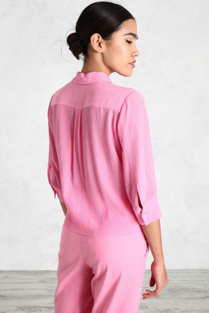Blusa in creponne con nodo Fashion Market
