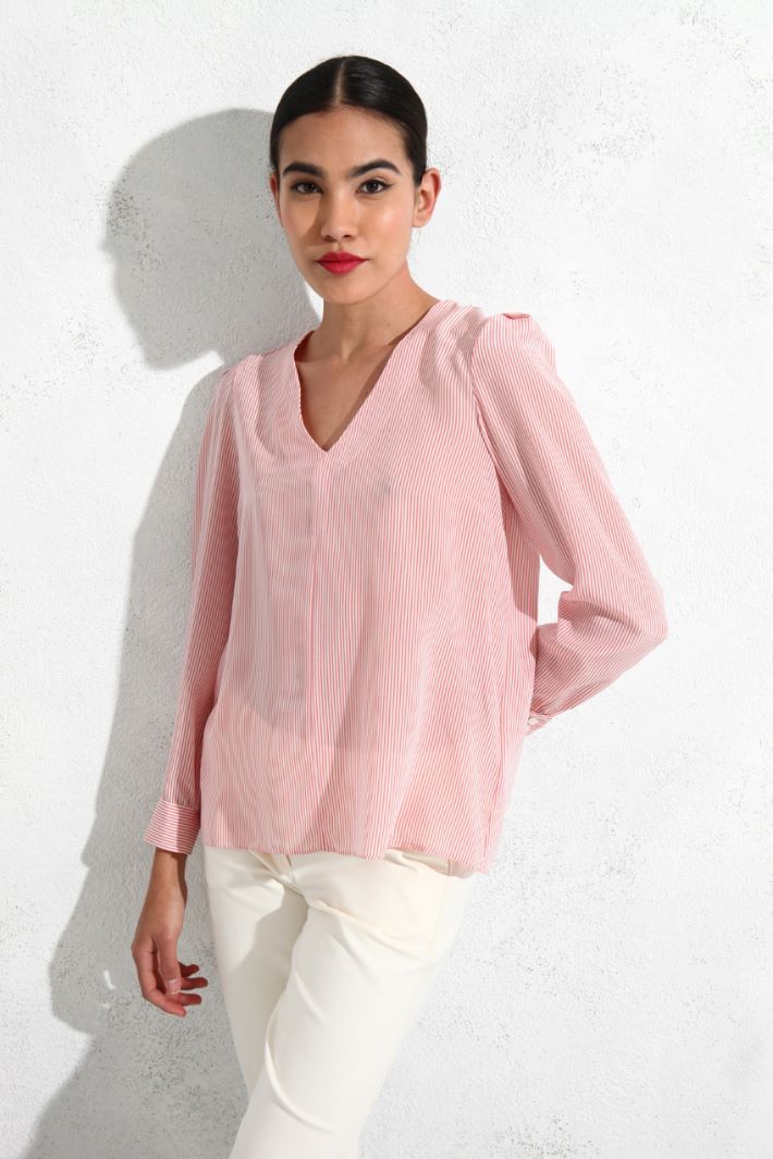 Blusa in crêpe di seta Fashion Market