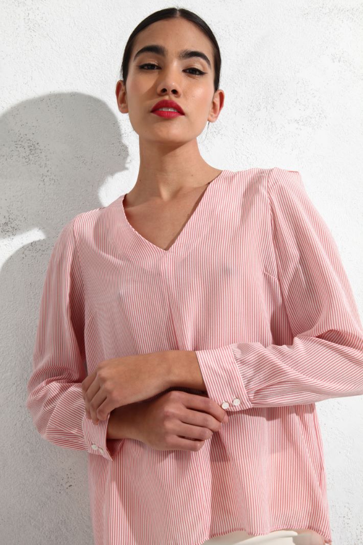 Blusa in crêpe di seta Fashion Market