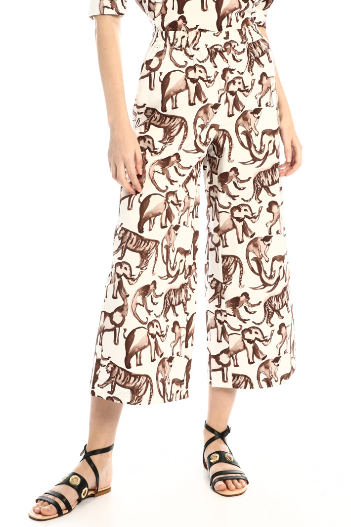 Pantaloni ampi in popeline Fashion Market