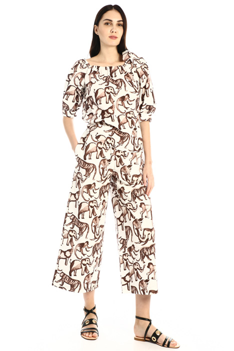 Pantaloni ampi in popeline Fashion Market