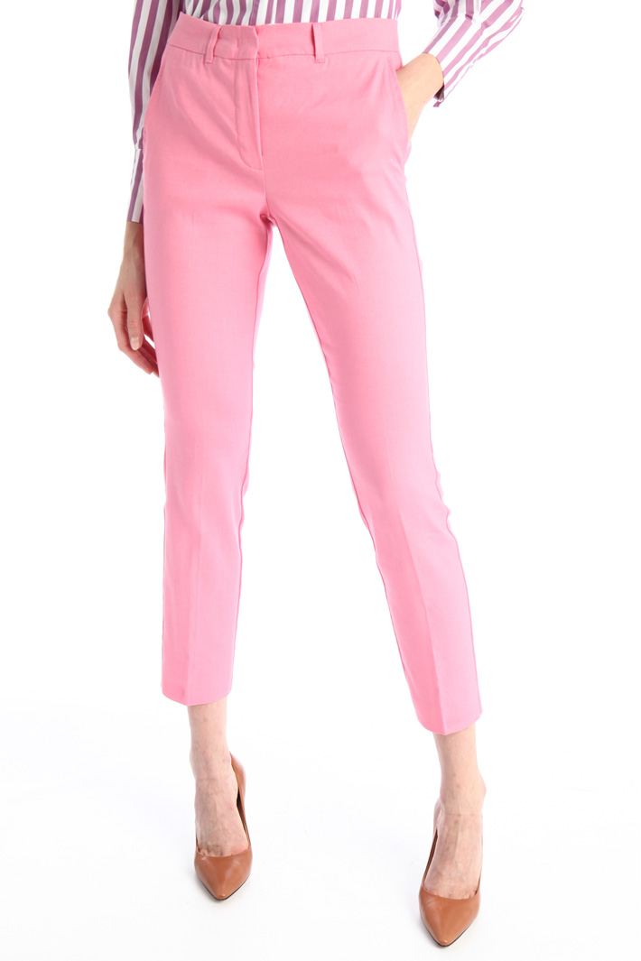 Pantaloni sigaretta in stuoia Fashion Market