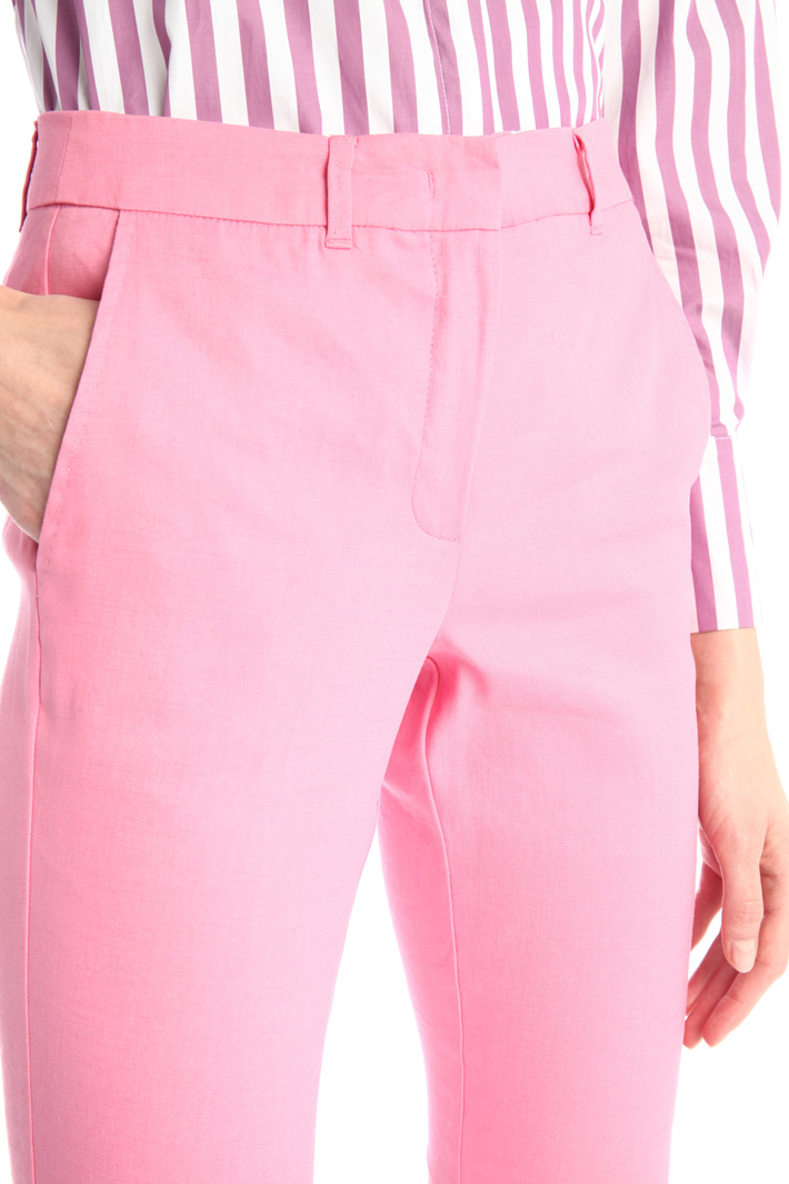Pantaloni sigaretta in stuoia Fashion Market
