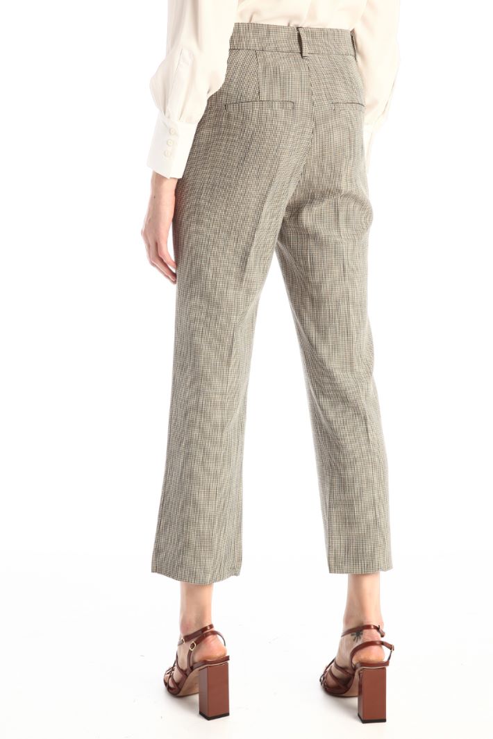 Pantaloni cropped in stuoia Fashion Market