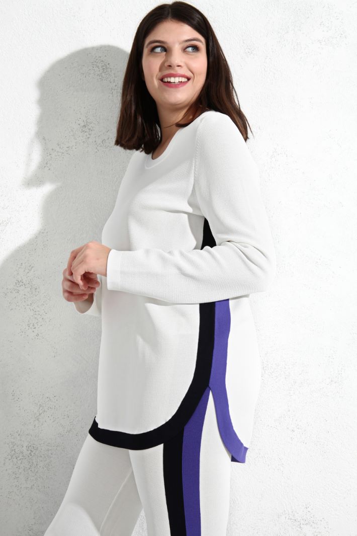 Maglia di viscosa con intarsi Fashion Market Maglia di viscosa con intarsi Fashion Market