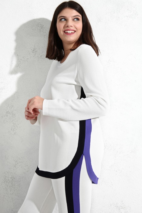 Maglia di viscosa con intarsi Fashion Market