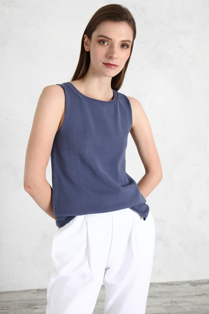 Top in maglia di cotone Fashion Market