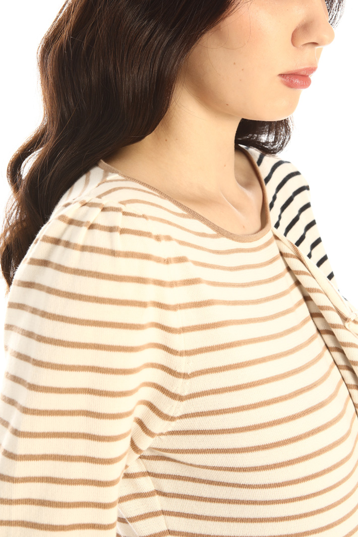 Maglia in cotone con volant Fashion Market Maglia in cotone con volant Fashion Market