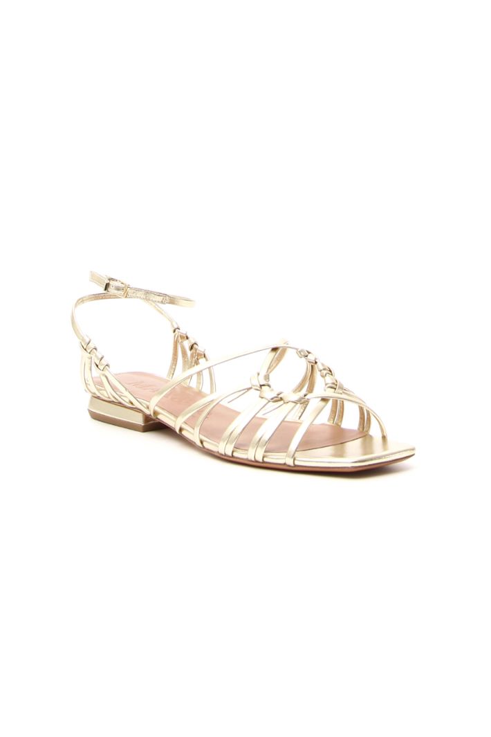 Sandali in similpelle laminata Fashion Market