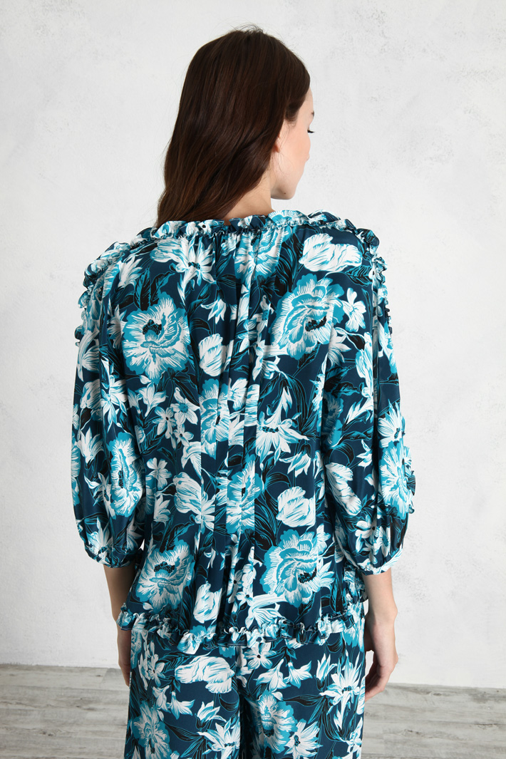 Blusa in crêpe di seta Fashion Market