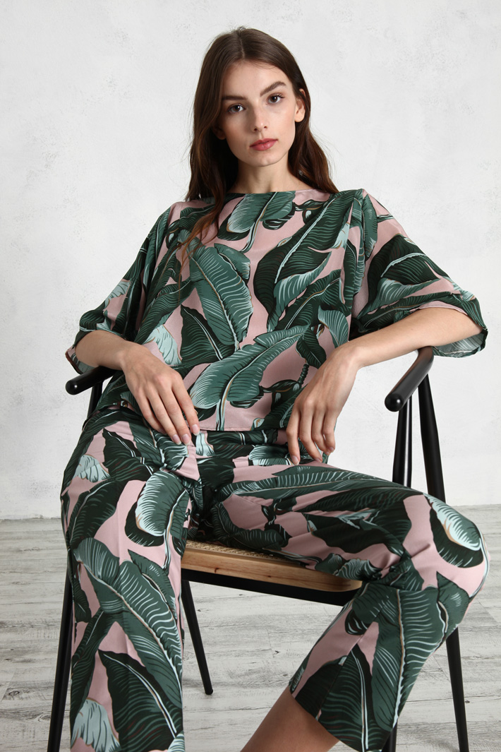 Blusa in crêpe Fashion Market