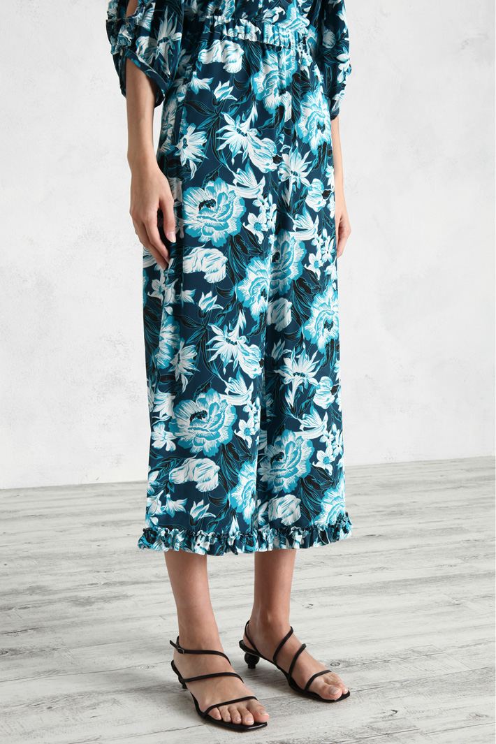 Pantaloni in crêpe di seta Fashion Market