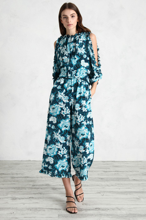 Pantaloni in crêpe di seta Fashion Market