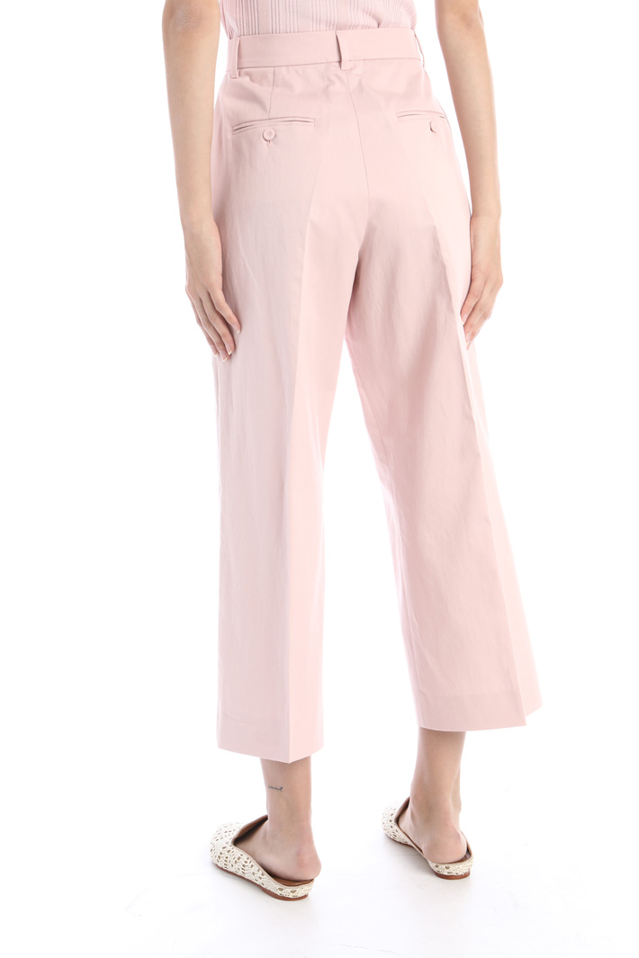 Pantaloni cropped in twill Fashion Market