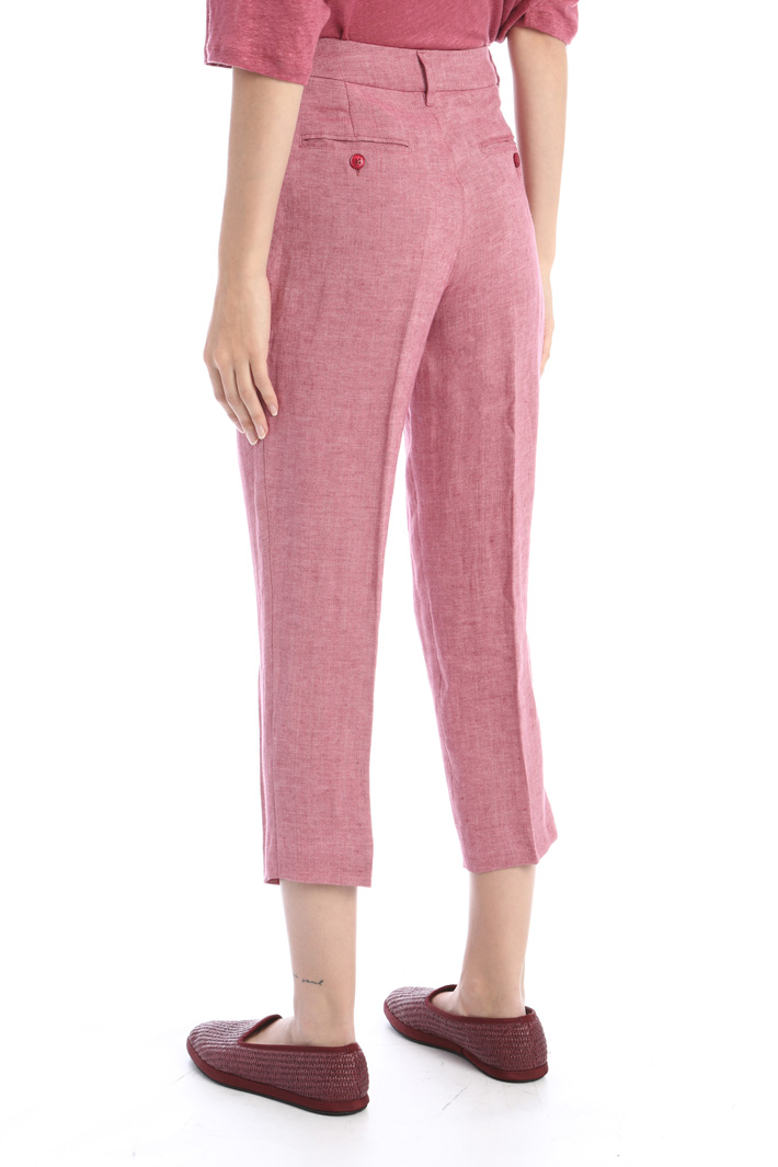 Pantaloni in canvas di lino Fashion Market