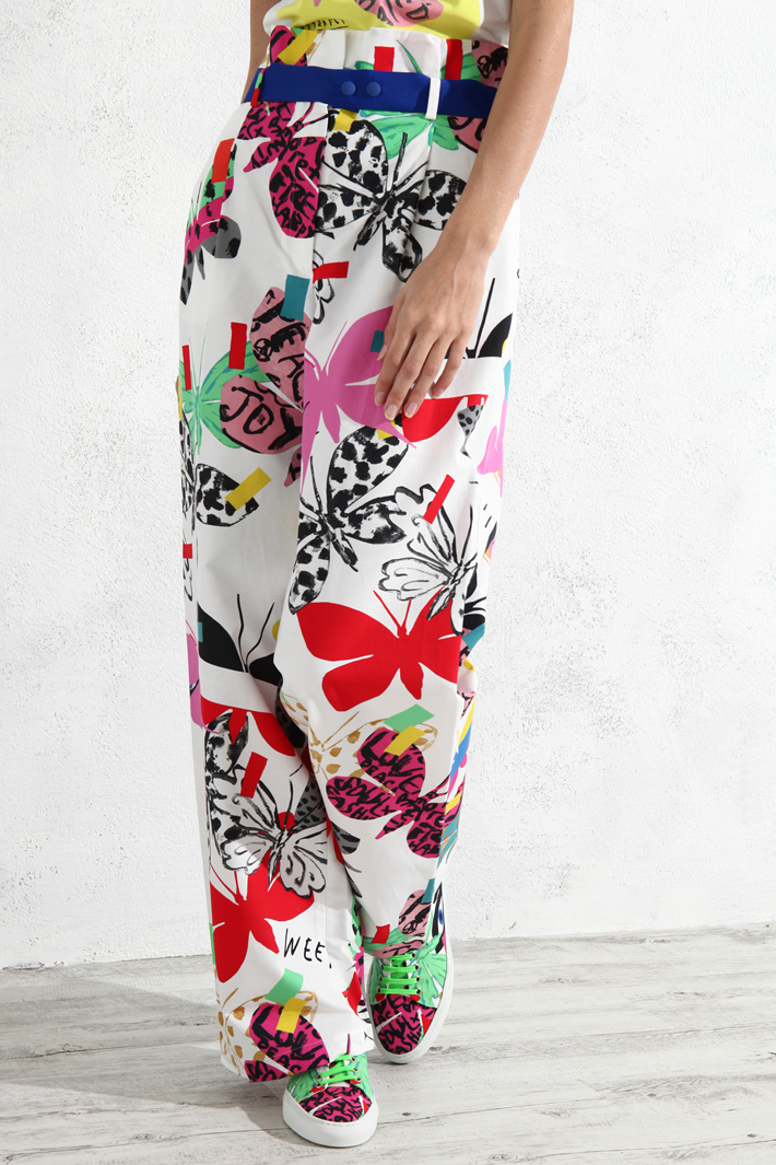 Pantaloni in faille fantasia  Fashion Market
