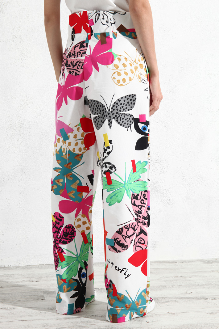 Pantaloni in faille fantasia  Fashion Market