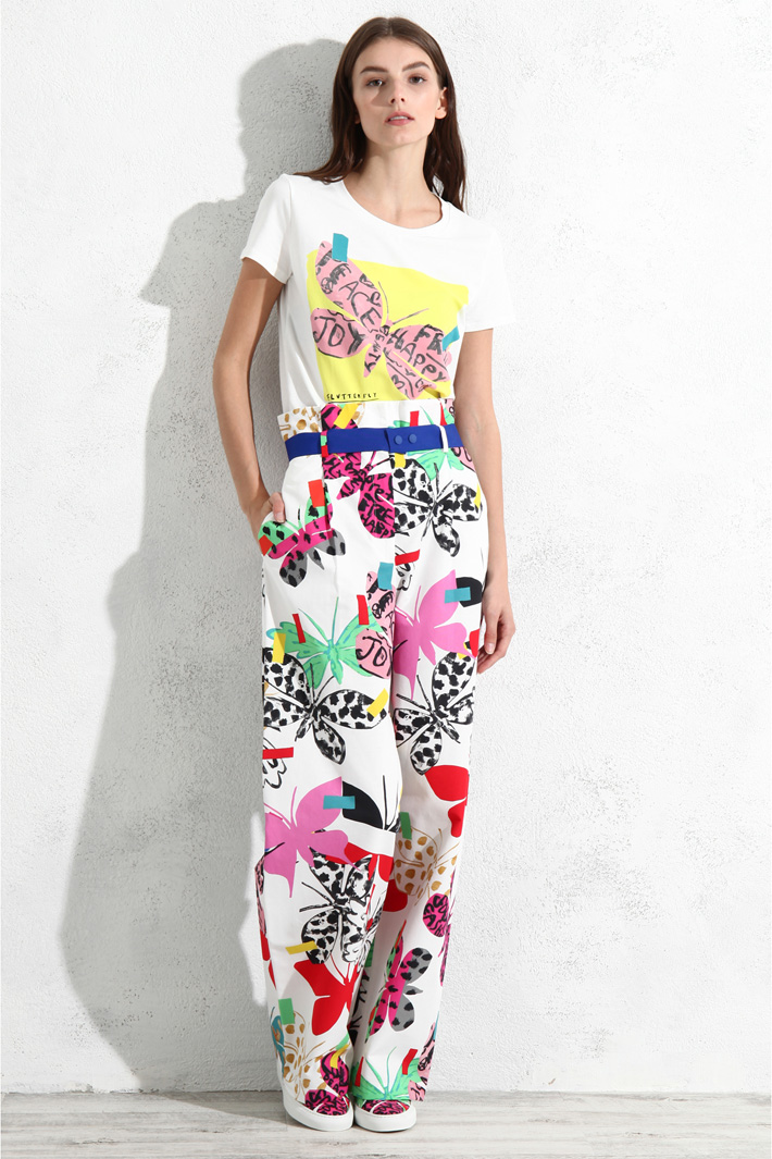 Pantaloni in faille fantasia  Fashion Market