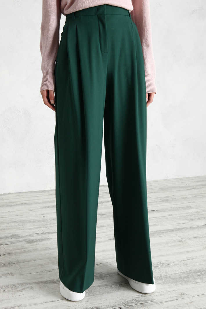 Pantaloni a palazzo in lana Fashion Market