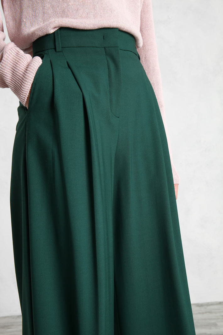 Pantaloni a palazzo in lana Fashion Market