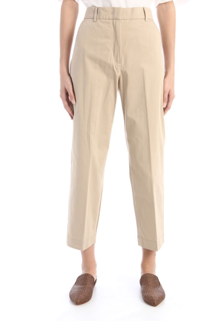 Pantaloni in rasetto di cotone Fashion Market