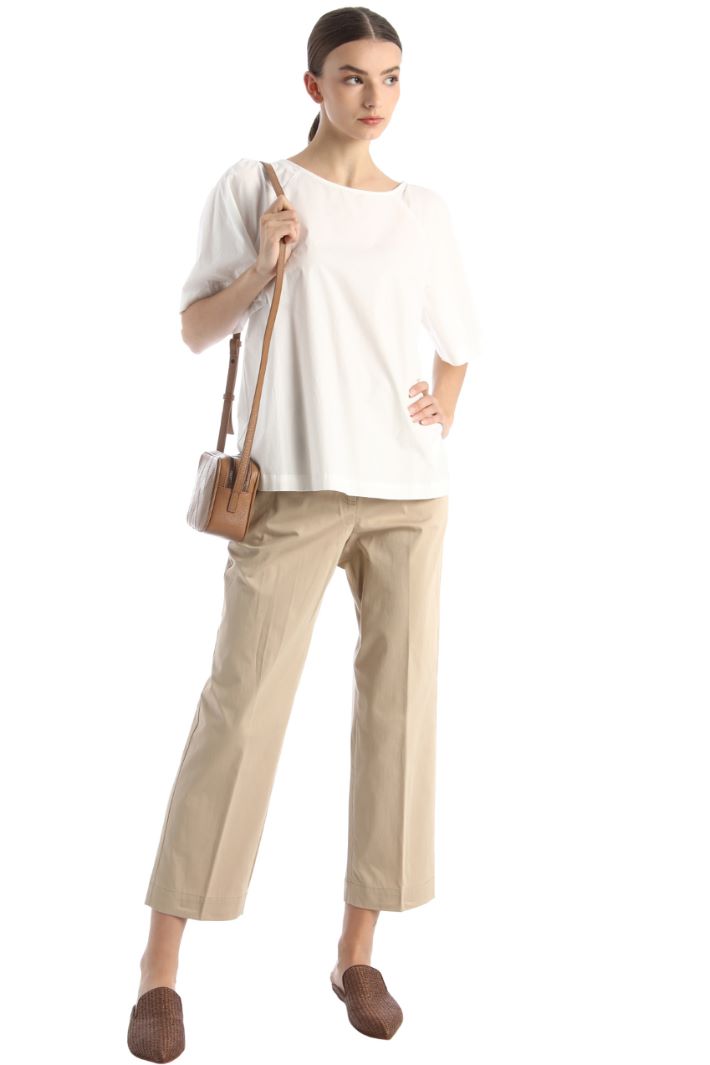 Pantaloni in rasetto di cotone Fashion Market