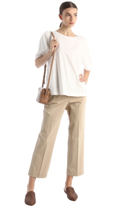 Pantaloni in rasetto di cotone Fashion Market