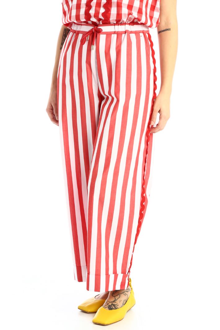 Pantaloni in cotone tinto filo Fashion Market Pantaloni in cotone tinto filo Fashion Market