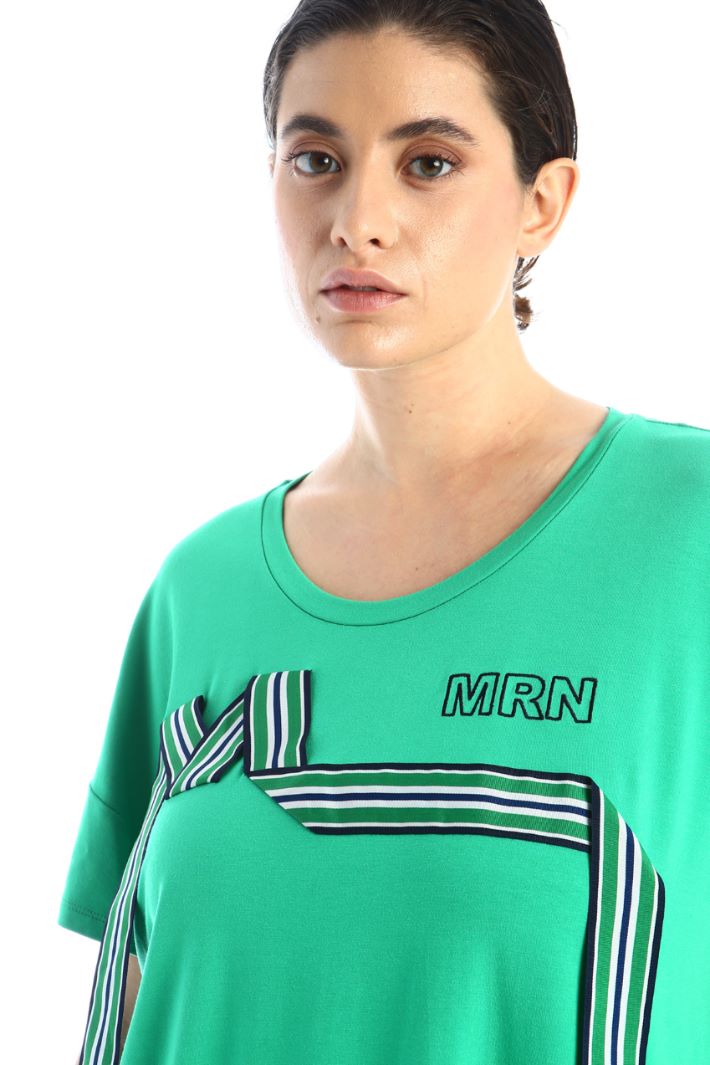 T-shirt in jersey con nastri Fashion Market T-shirt in jersey con nastri Fashion Market