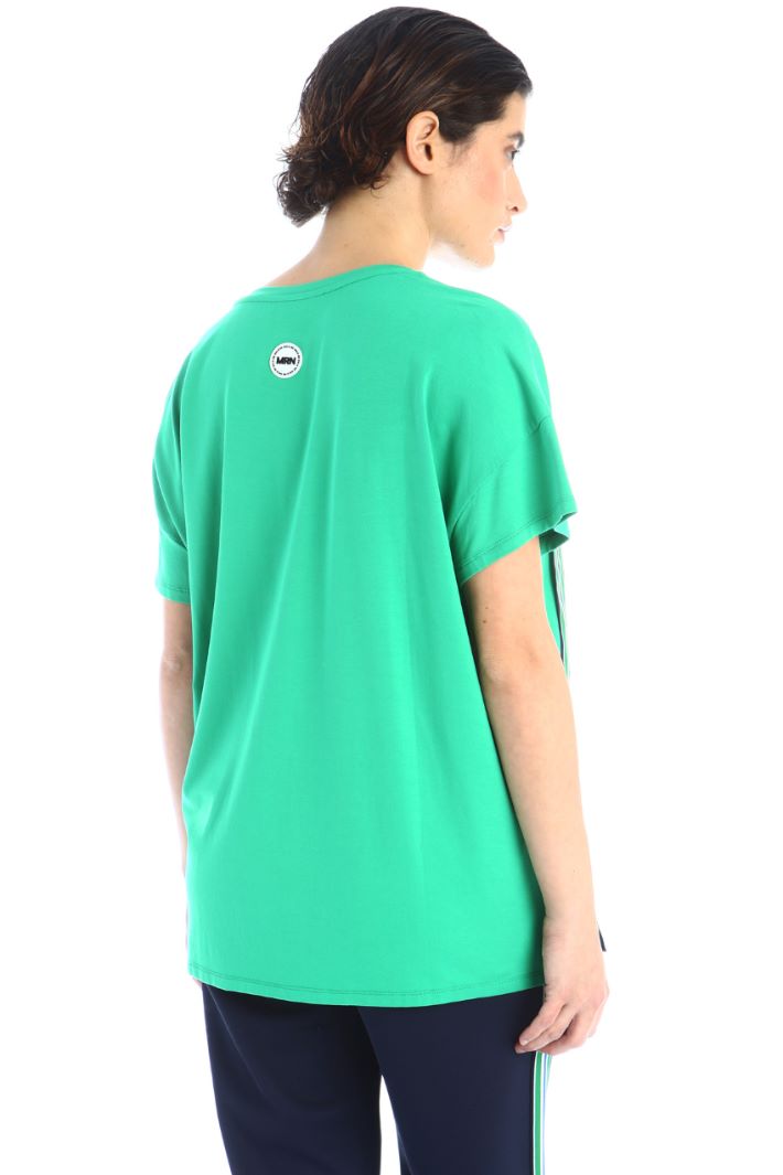 T-shirt in jersey con nastri Fashion Market T-shirt in jersey con nastri Fashion Market