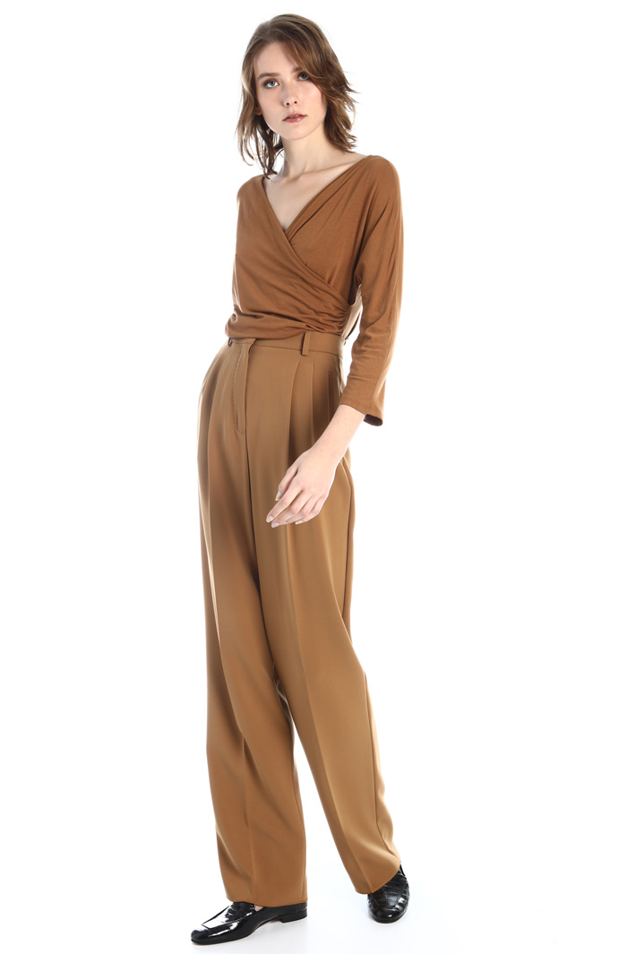 Pantaloni ampi in cady Fashion Market