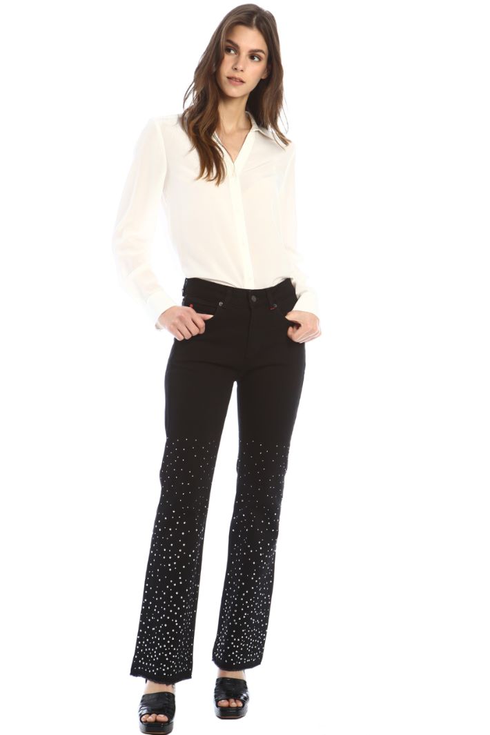 Jeans flare con borchie Fashion Market Jeans flare con borchie Fashion Market