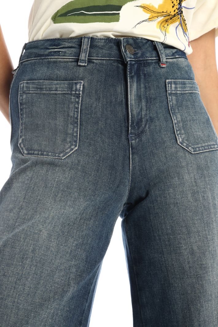 Jeans cropped in denim Fashion Market