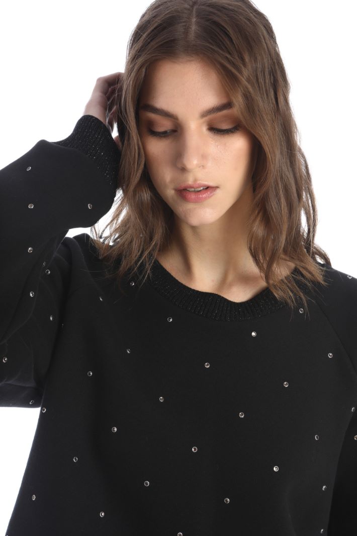 Felpa boxy con micro-borchie Fashion Market