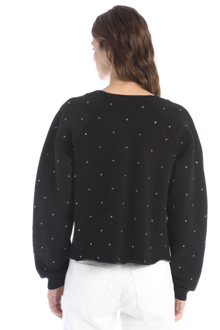 Felpa boxy con micro-borchie Fashion Market